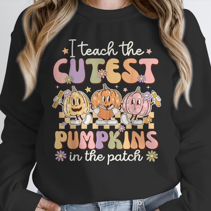 I Teach The Cutest Pumpkins In The Patch Teacher Retro Unisex Sweatshirt, novelty gifts, funny gifts