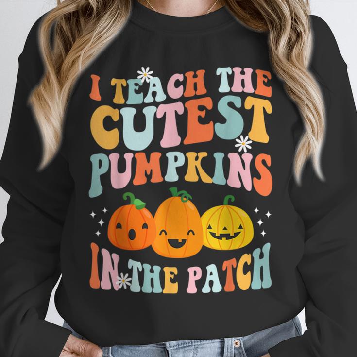 I Teach The Cutest Pumpkins In The Patch Teacher Unisex Sweatshirt, novelty gifts, funny gifts