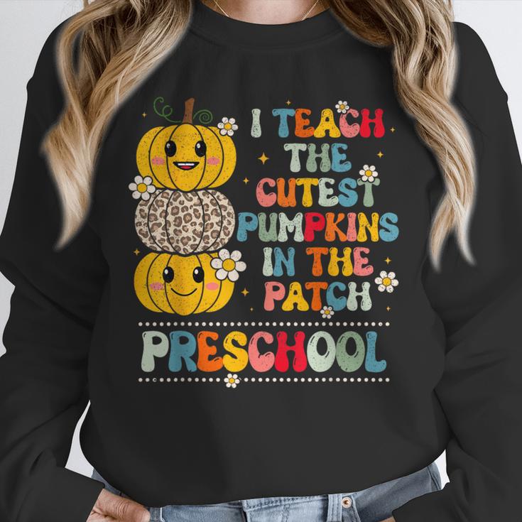 I Teach The Cutest Pumpkins Preschool Teacher Halloween Unisex Sweatshirt, novelty gifts, funny gifts