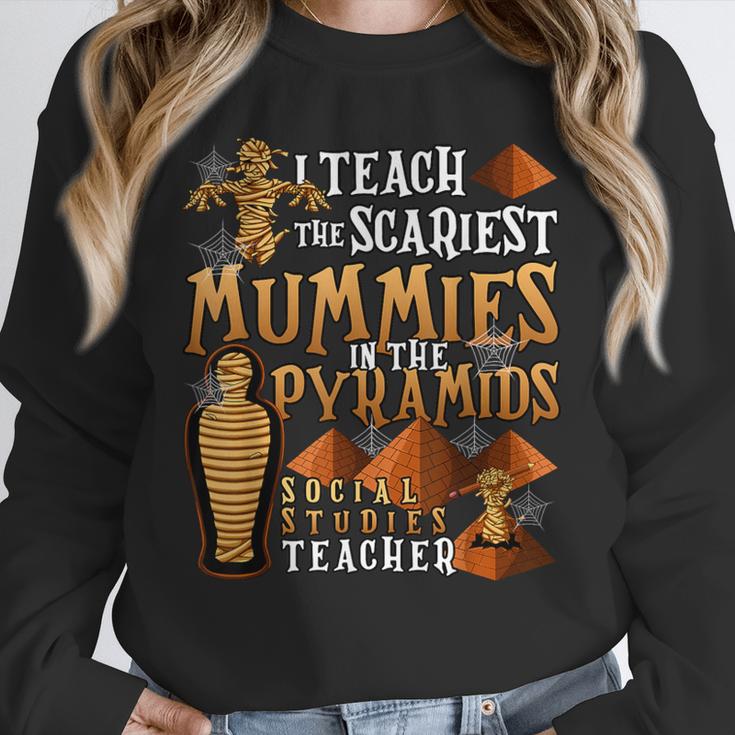 Teach The Scariest Mummies Halloween Social Studies Teacher Men Women Unisex Sweatshirt, novelty gifts, funny gifts Teach The Scariest Mummies Halloween Social Studies Teacher Men Women Unisex Sweatshirt, novelty gifts, funny gifts