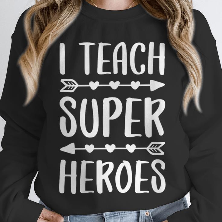 I Teach Superheroes Shirt Men Women School Teacher Unisex Sweatshirt, novelty gifts, funny gifts