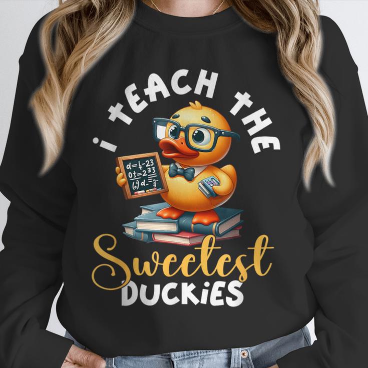 I Teach The Sweetest Duckies Teacher Rubber Duck Teaching Unisex Sweatshirt, novelty gifts, funny gifts I Teach The Sweetest Duckies Teacher Rubber Duck Teaching Unisex Sweatshirt, novelty gifts, funny gifts