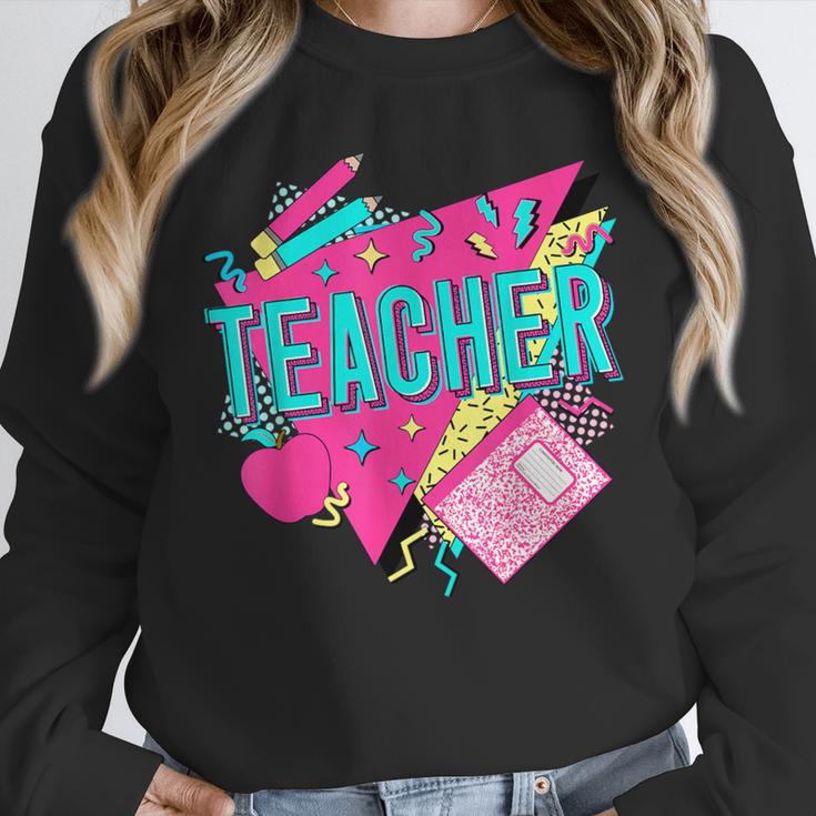 Teacher 90s Retro Colorful Teacher Of The 90s Back To School Unisex Sweatshirt, novelty gifts, funny gifts Teacher 90s Retro Colorful Teacher Of The 90s Back To School Unisex Sweatshirt, novelty gifts, funny gifts