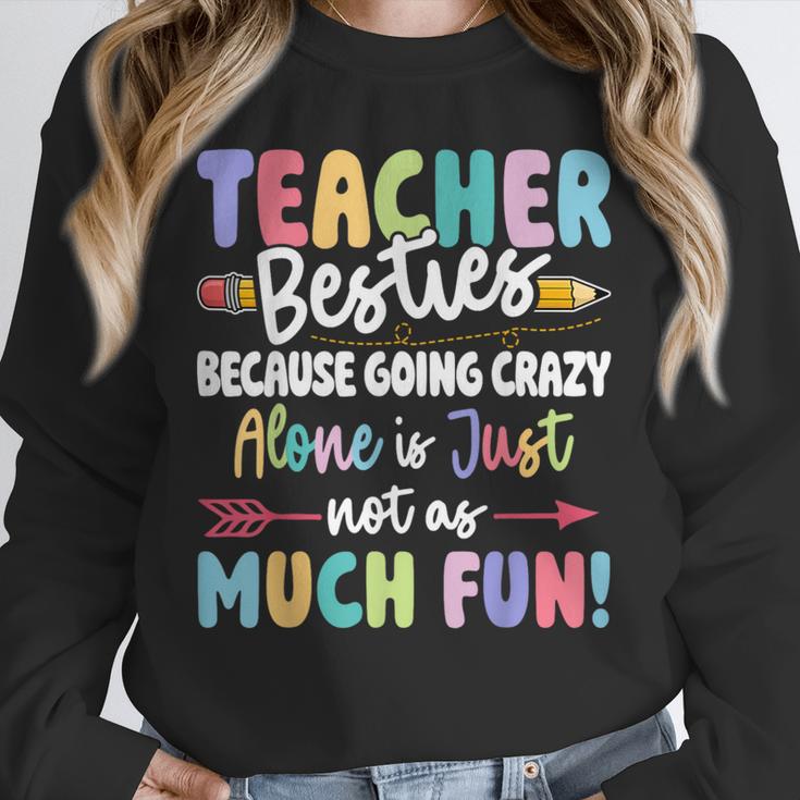 Teacher Besties Matching Teacher Besties Unisex Sweatshirt, novelty gifts, funny gifts