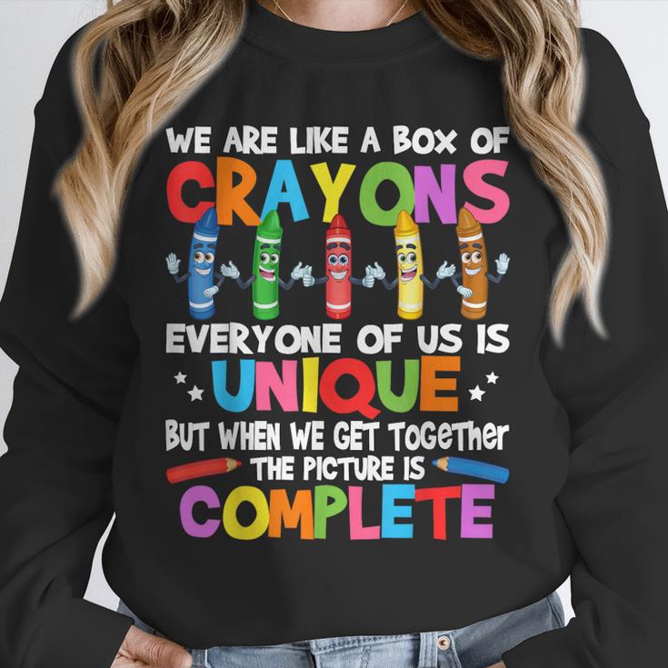 Teacher We Are Like a Box Of Crayons For Men Women Kids Unisex Sweatshirt, novelty gifts, funny gifts Teacher We Are Like a Box Of Crayons For Men Women Kids Unisex Sweatshirt, novelty gifts, funny gifts