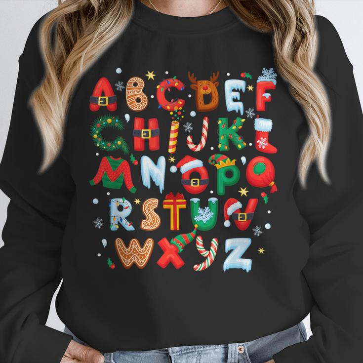 Teacher Christmas Alphabet Back To School Holiday Learning Unisex Sweatshirt, novelty gifts, funny gifts Teacher Christmas Alphabet Back To School Holiday Learning Unisex Sweatshirt, novelty gifts, funny gifts