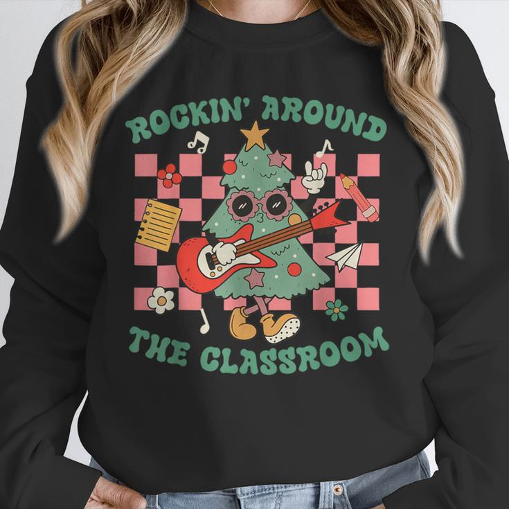 Teacher Christmas Rockin' Around The Classroom Men Women Kids Unisex Sweatshirt, novelty gifts, funny gifts