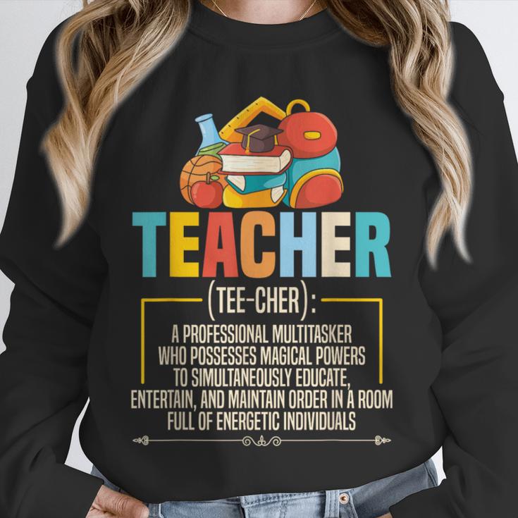 Teacher Definition Teaching School Teacher Men Women Unisex Sweatshirt, novelty gifts, funny gifts