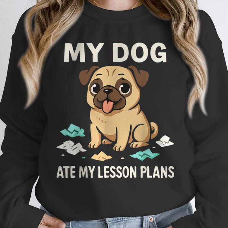 Teacher My Dog Ate My Lesson Plans School Staff Unisex Sweatshirt, novelty gifts, funny gifts