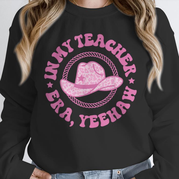 In My Teacher Era Yeehaw Pink Teacher Western Cowgirl Unisex Sweatshirt, novelty gifts, funny gifts In My Teacher Era Yeehaw Pink Teacher Western Cowgirl Unisex Sweatshirt, novelty gifts, funny gifts