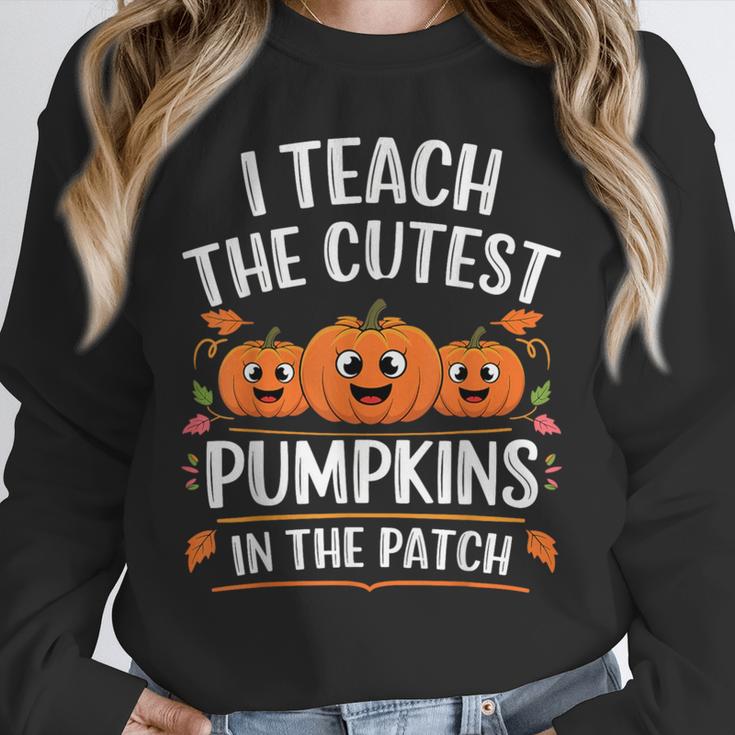 Teacher Halloween I Teach The Cutest Pumpkins In The Patch Unisex Sweatshirt, novelty gifts, funny gifts