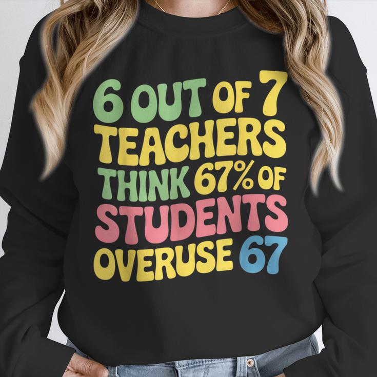 Teacher Overuse 67 Teacher Unisex Sweatshirt, novelty gifts, funny gifts Teacher Overuse 67 Teacher Unisex Sweatshirt, novelty gifts, funny gifts
