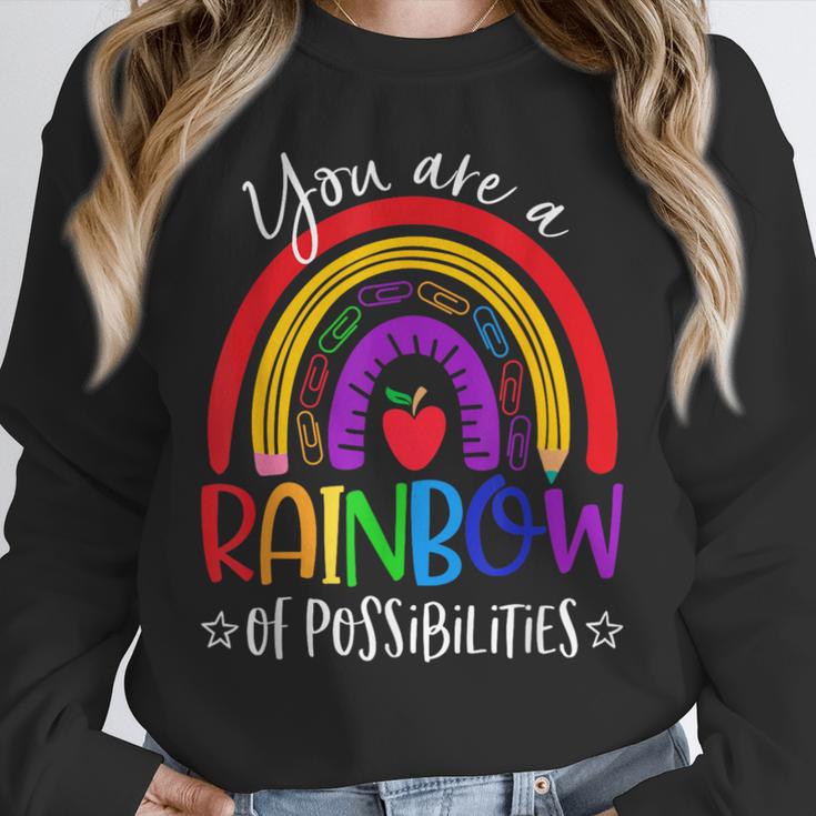 Teacher You Are a Rainbow Of Possibilities Funny Unisex Sweatshirt, novelty gifts, funny gifts Teacher You Are a Rainbow Of Possibilities Funny Unisex Sweatshirt, novelty gifts, funny gifts