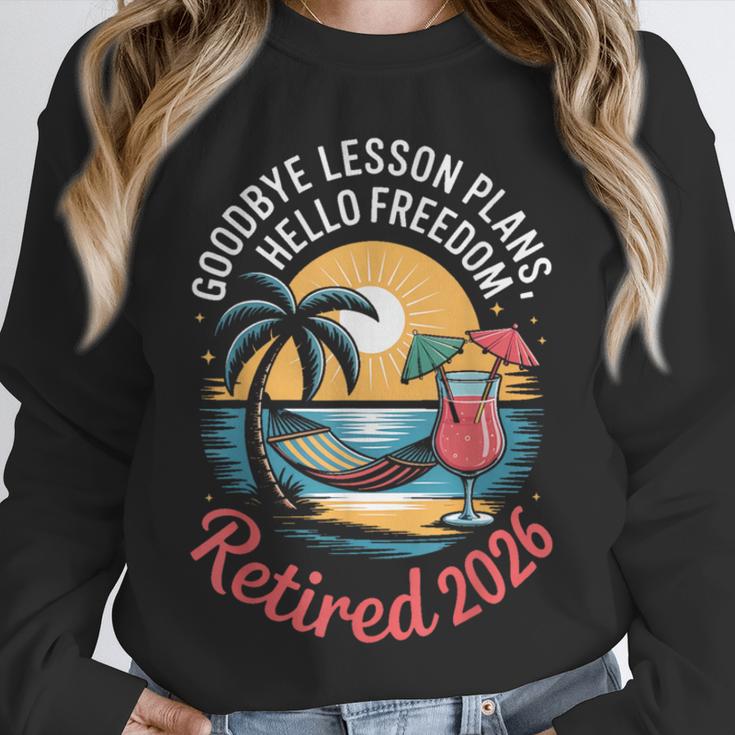 Teacher Retirement Shirts 2026 Goodbye Lesson Hello Freedom Unisex Sweatshirt, novelty gifts, funny gifts Teacher Retirement Shirts 2026 Goodbye Lesson Hello Freedom Unisex Sweatshirt, novelty gifts, funny gifts