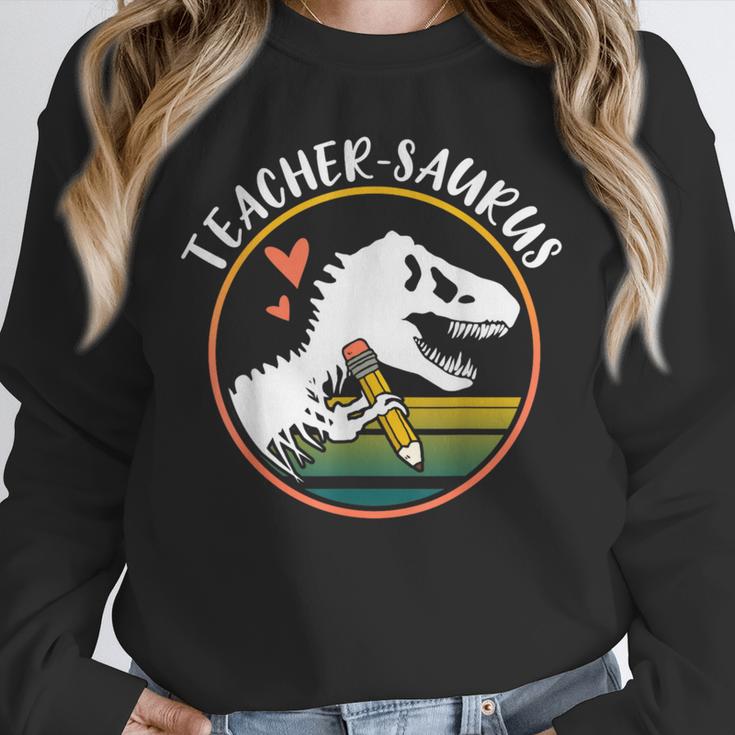 Teacher-Saurus Dinosaur Teacher Design T-Rex Design Unisex Sweatshirt, novelty gifts, funny gifts Teacher-Saurus Dinosaur Teacher Design T-Rex Design Unisex Sweatshirt, novelty gifts, funny gifts