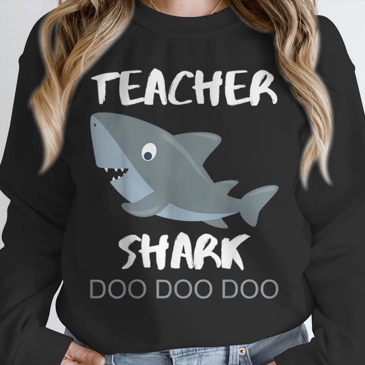 Teacher Shark Shirt Christmas Idea For Him Her Unisex Sweatshirt, novelty gifts, funny gifts
