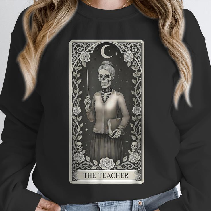The Teacher Skeleton Tarot Card Unisex Sweatshirt, novelty gifts, funny gifts