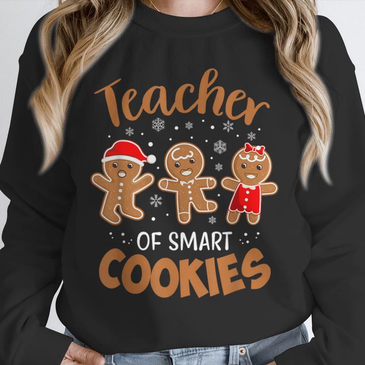 Teacher Of Smart Cookies Gingerbread Christmas Teacher Cute Men Women Kids Unisex Sweatshirt, novelty gifts, funny gifts