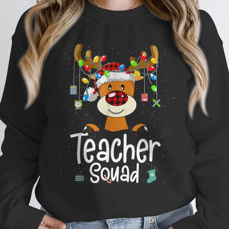 Teacher Squad Red Plaid Rudolph Reindeer Christmas Unisex Sweatshirt, novelty gifts, funny gifts Teacher Squad Red Plaid Rudolph Reindeer Christmas Unisex Sweatshirt, novelty gifts, funny gifts