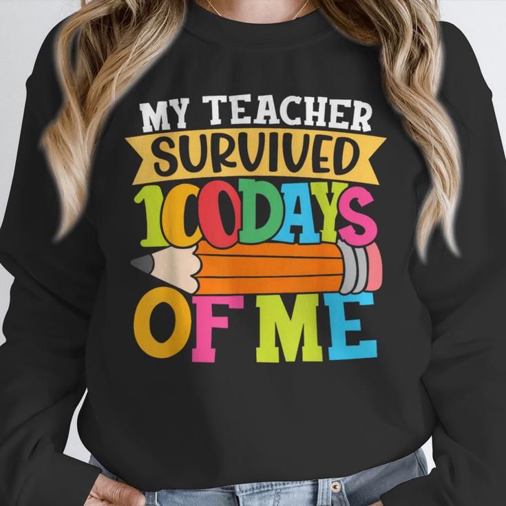 My Teacher Survived 100 Days Of Me 100th Day Of School Kids Unisex Sweatshirt, novelty gifts, funny gifts My Teacher Survived 100 Days Of Me 100th Day Of School Kids Unisex Sweatshirt, novelty gifts, funny gifts