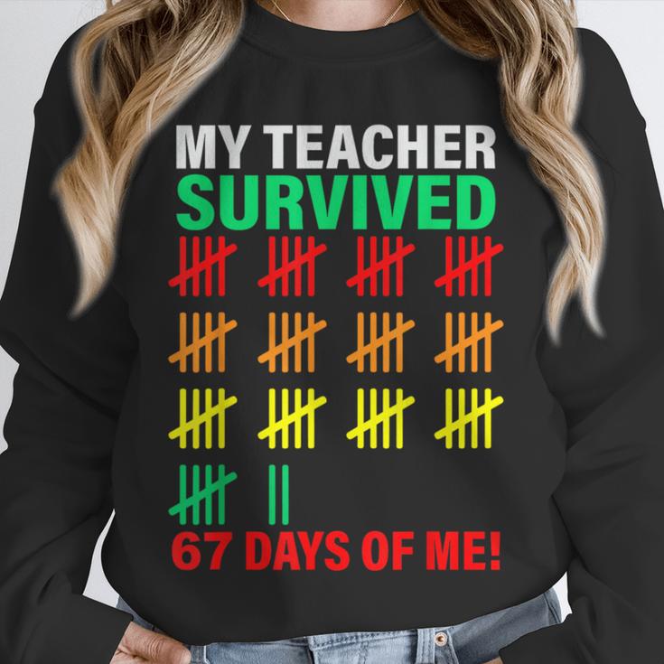 My Teacher Survived 67 Days Of Me School Kids Costume Unisex Sweatshirt, novelty gifts, funny gifts My Teacher Survived 67 Days Of Me School Kids Costume Unisex Sweatshirt, novelty gifts, funny gifts