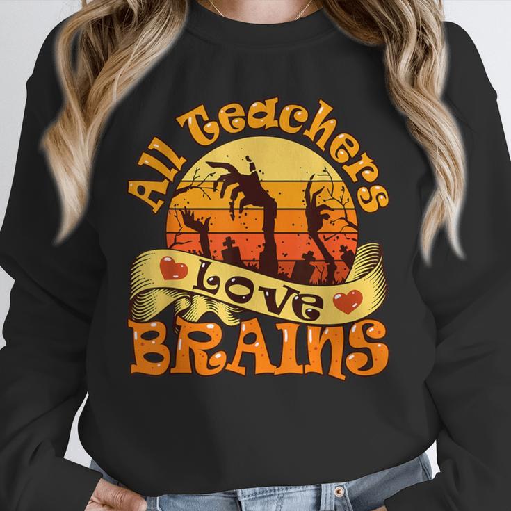 Teacher All Teachers Love Brains Halloween Party Unisex Sweatshirt, novelty gifts, funny gifts Teacher All Teachers Love Brains Halloween Party Unisex Sweatshirt, novelty gifts, funny gifts