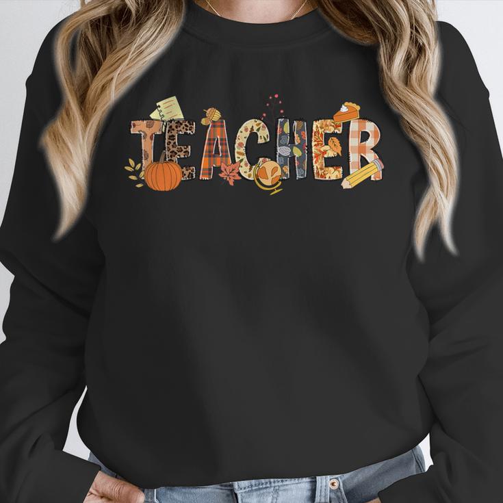 Teacher Thanksgiving Women Autumn Fall Halloween Pumpkin Tee Unisex Sweatshirt, novelty gifts, funny gifts Teacher Thanksgiving Women Autumn Fall Halloween Pumpkin Tee Unisex Sweatshirt, novelty gifts, funny gifts