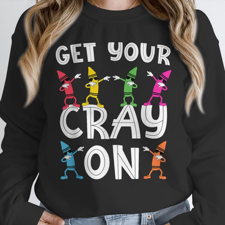Teacher's Get Your Cray On Dabbing Crayons Unisex Sweatshirt, novelty gifts, funny gifts Teacher's Get Your Cray On Dabbing Crayons Unisex Sweatshirt, novelty gifts, funny gifts