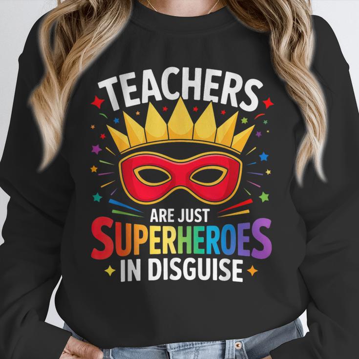 Teachers Are Just Superheroes In Disguise Fun Back To School Unisex Sweatshirt, novelty gifts, funny gifts Teachers Are Just Superheroes In Disguise Fun Back To School Unisex Sweatshirt, novelty gifts, funny gifts