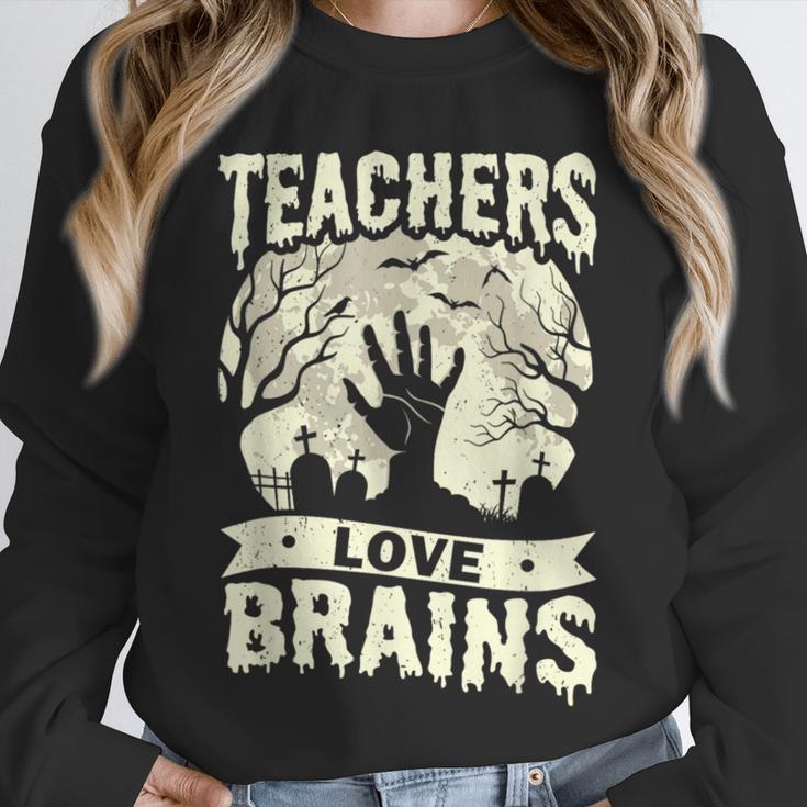 Teachers Love Brains Halloween Costume Boo Trick Teach Unisex Sweatshirt, novelty gifts, funny gifts Teachers Love Brains Halloween Costume Boo Trick Teach Unisex Sweatshirt, novelty gifts, funny gifts