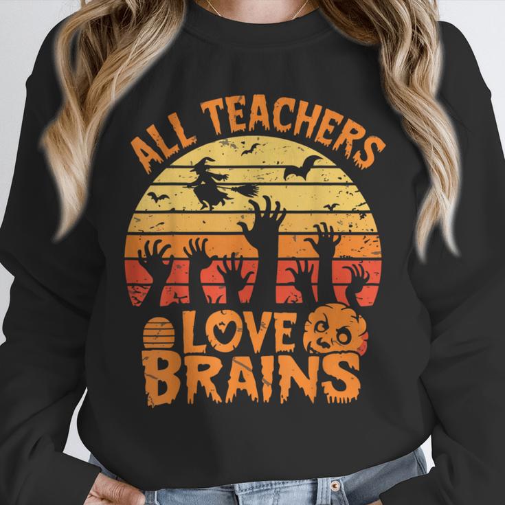 All Teachers Love Brains Teachers Halloween Teacher Unisex Sweatshirt, novelty gifts, funny gifts All Teachers Love Brains Teachers Halloween Teacher Unisex Sweatshirt, novelty gifts, funny gifts