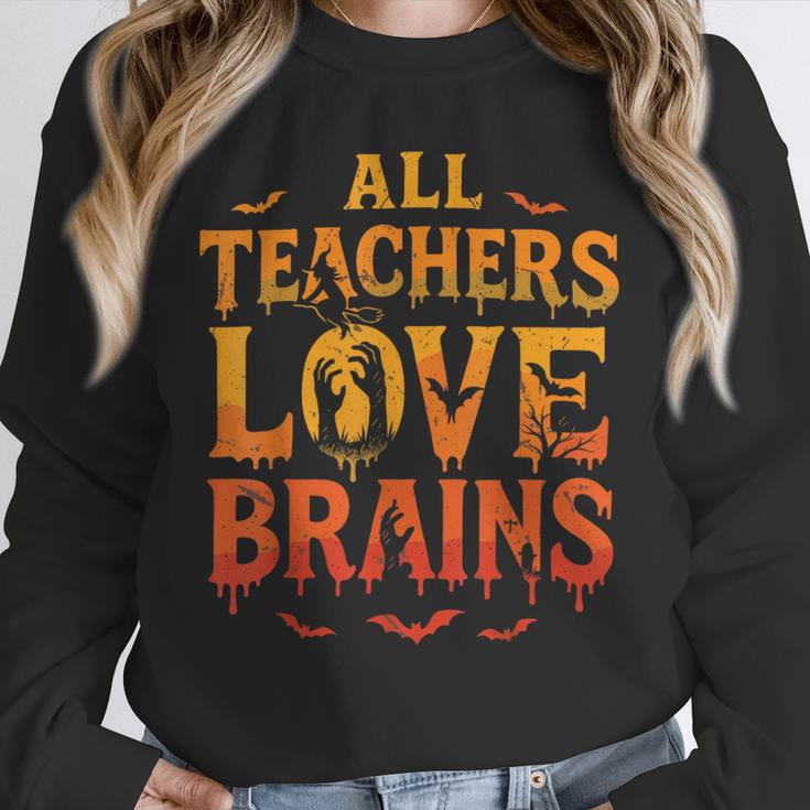 All Teachers Love Brains Shirt Halloween Teacher Unisex Sweatshirt, novelty gifts, funny gifts All Teachers Love Brains Shirt Halloween Teacher Unisex Sweatshirt, novelty gifts, funny gifts