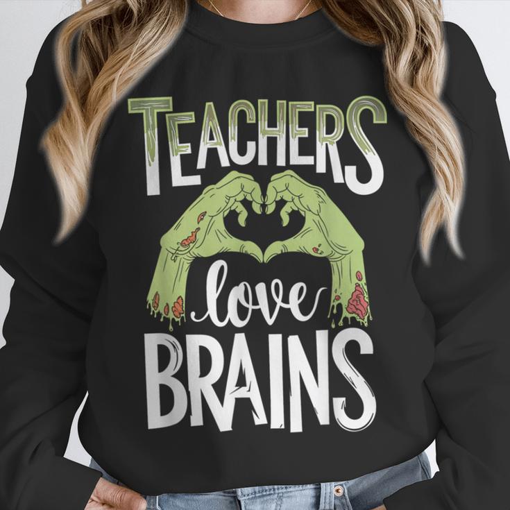 Teachers Love Zombie Teacher Halloween Fun Unisex Sweatshirt, novelty gifts, funny gifts