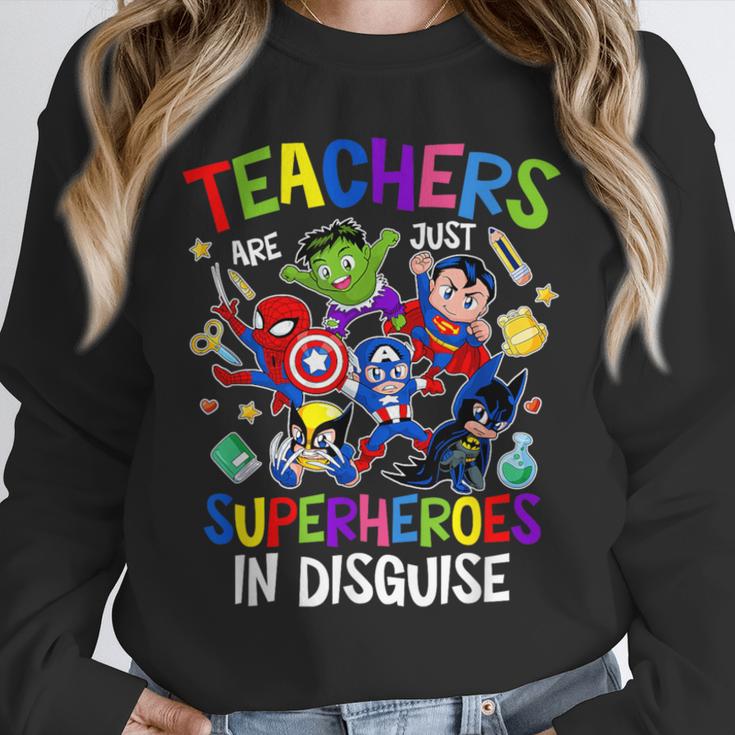 Teachers Are Superheroes Back To School Unisex Sweatshirt, novelty gifts, funny gifts