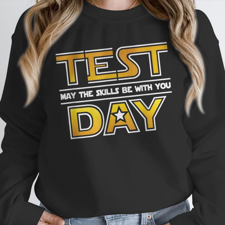 Test Day Testing May The Skills Be With You School Teacher Unisex Sweatshirt, novelty gifts, funny gifts