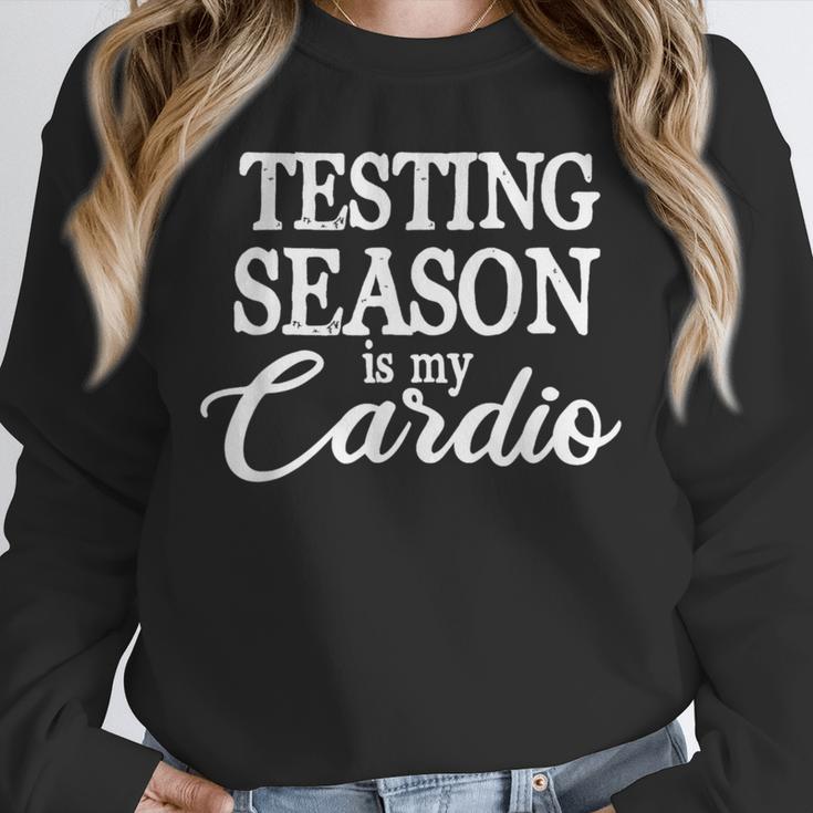 Testing Season Is My Cardio Teacher Test Day Unisex Sweatshirt, novelty gifts, funny gifts Testing Season Is My Cardio Teacher Test Day Unisex Sweatshirt, novelty gifts, funny gifts