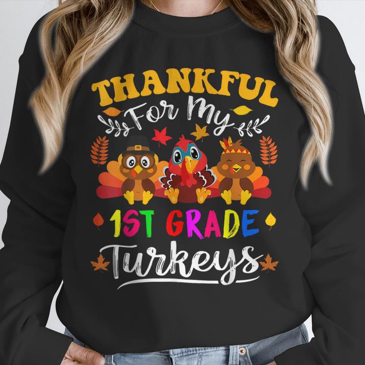 Thankful For My 1st Grade Turkeys Thanksgiving Teacher Fall Unisex Sweatshirt, novelty gifts, funny gifts Thankful For My 1st Grade Turkeys Thanksgiving Teacher Fall Unisex Sweatshirt, novelty gifts, funny gifts