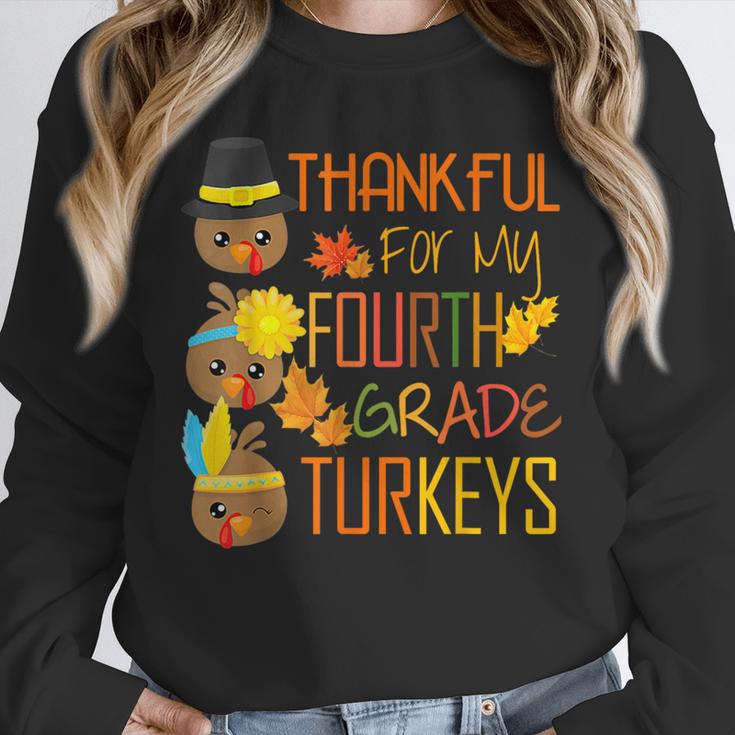 Thankful For My 4th Grade Turkey Thanksgiving Turkey Teacher Unisex Sweatshirt, novelty gifts, funny gifts Thankful For My 4th Grade Turkey Thanksgiving Turkey Teacher Unisex Sweatshirt, novelty gifts, funny gifts