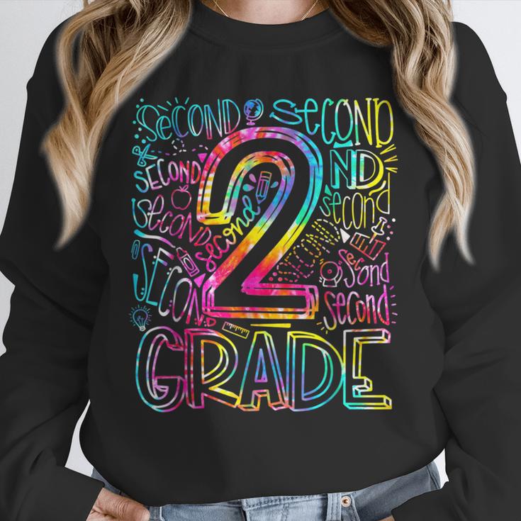 Tie Dye 2nd Grade Typography Team Second Grade Teacher Unisex Sweatshirt, novelty gifts, funny gifts Tie Dye 2nd Grade Typography Team Second Grade Teacher Unisex Sweatshirt, novelty gifts, funny gifts