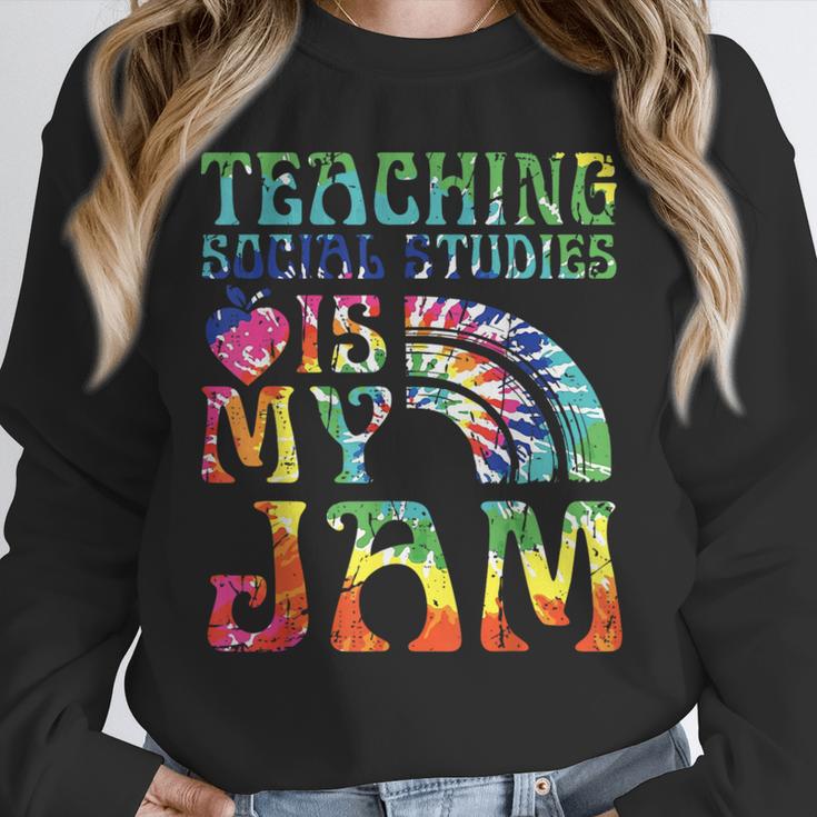 Tie Dye Teaching Social Studies Is My Jam Sunglasses Teacher Unisex Sweatshirt, novelty gifts, funny gifts Tie Dye Teaching Social Studies Is My Jam Sunglasses Teacher Unisex Sweatshirt, novelty gifts, funny gifts