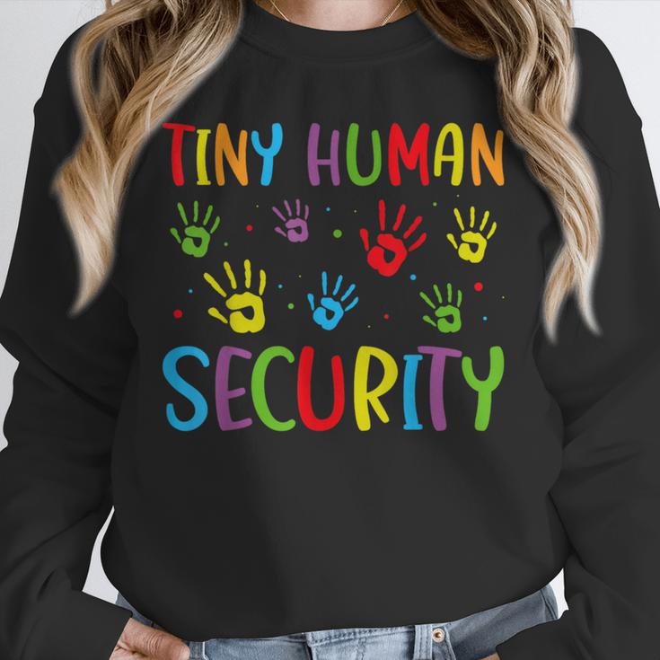 Tiny Human Security Preschool Childcare Teacher Babysitters Unisex Sweatshirt, novelty gifts, funny gifts