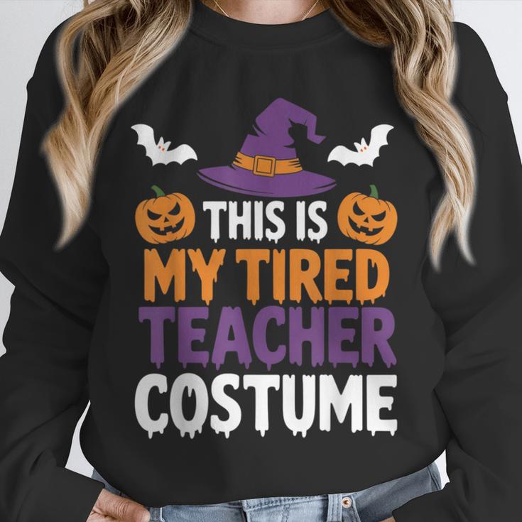 Tired Teacher Costume For Humor Halloween Unisex Sweatshirt, novelty gifts, funny gifts Tired Teacher Costume For Humor Halloween Unisex Sweatshirt, novelty gifts, funny gifts