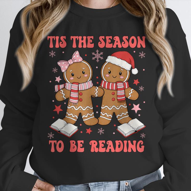 Tis The Season Reading Christmas Shirt Book Lovers Teacher Unisex Sweatshirt, novelty gifts, funny gifts