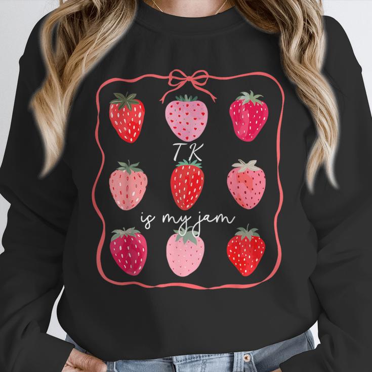 TK Is My Jam Transitional Kindergarten TK Teacher Strawberry Unisex Sweatshirt, novelty gifts, funny gifts TK Is My Jam Transitional Kindergarten TK Teacher Strawberry Unisex Sweatshirt, novelty gifts, funny gifts