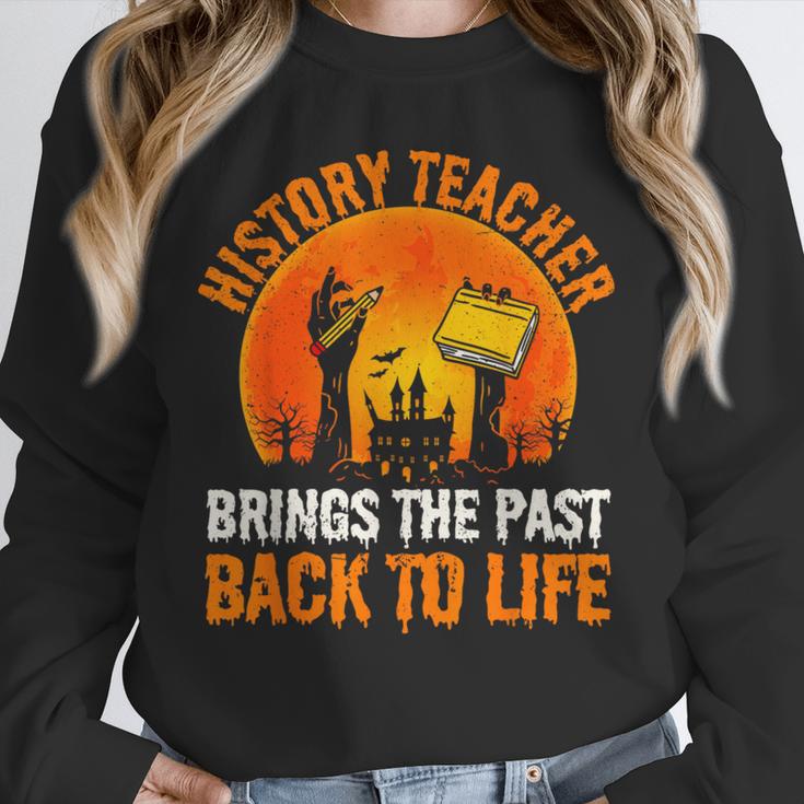 History Teacher Brings Past Back To Life Halloween Zombie Unisex Sweatshirt, novelty gifts, funny gifts