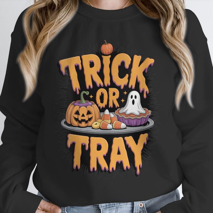 Trick Or Tray Halloween Cafeteria Teacher School Unisex Sweatshirt, novelty gifts, funny gifts