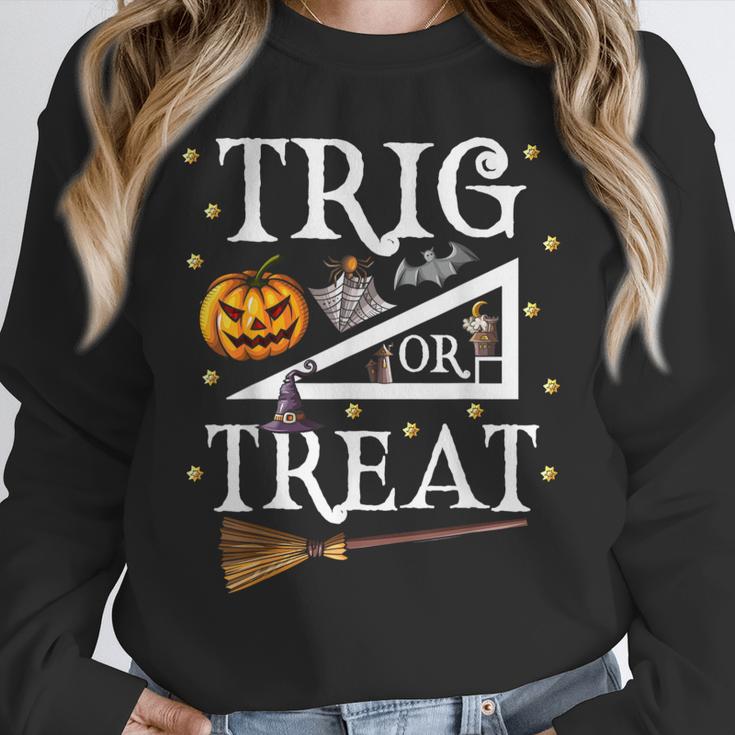 Trig Or Treat Shirt Halloween Math Teacher School College Men Women Kids Unisex Sweatshirt, novelty gifts, funny gifts