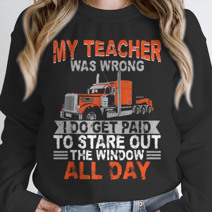 Trucker Truck Driver Vintage My Teacher Was Wrong I Do Get Unisex Sweatshirt, novelty gifts, funny gifts Trucker Truck Driver Vintage My Teacher Was Wrong I Do Get Unisex Sweatshirt, novelty gifts, funny gifts