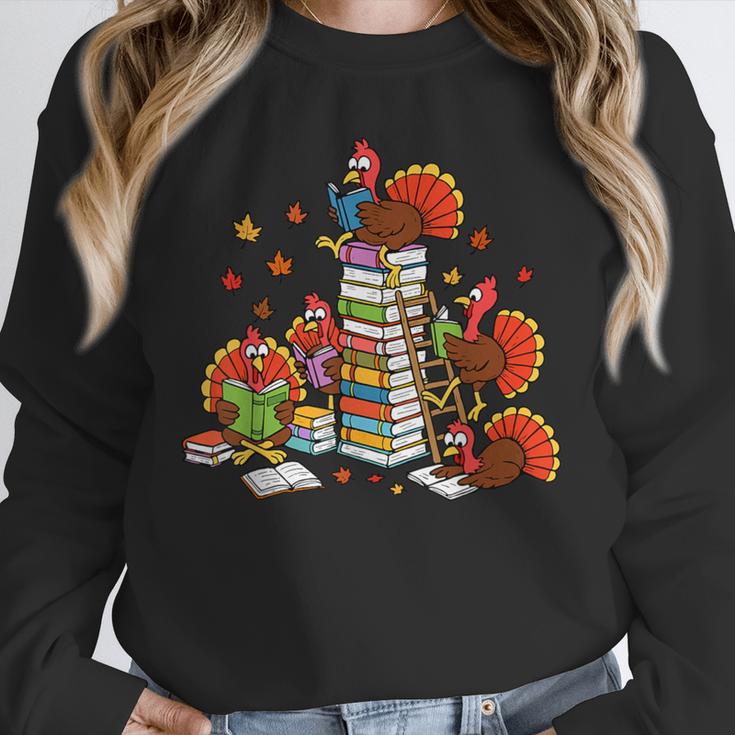 Turkey Reading Books Fall Thanksgiving Teacher Librarian Unisex Sweatshirt, novelty gifts, funny gifts Turkey Reading Books Fall Thanksgiving Teacher Librarian Unisex Sweatshirt, novelty gifts, funny gifts