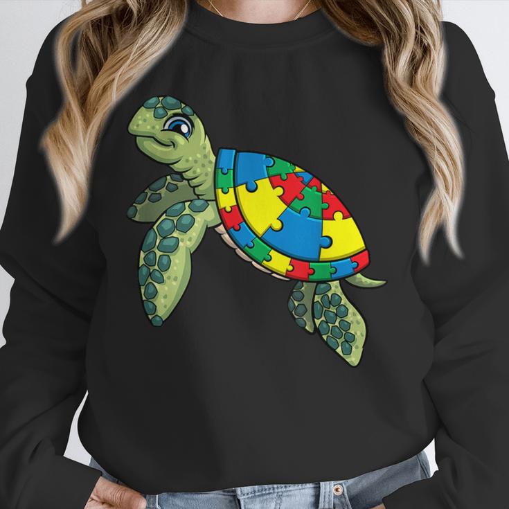 Turtle Puzzle Pieces For Autism Awareness Kids Women Teacher Unisex Sweatshirt, novelty gifts, funny gifts Turtle Puzzle Pieces For Autism Awareness Kids Women Teacher Unisex Sweatshirt, novelty gifts, funny gifts